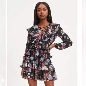 NWT Floral Ruffle long sleeve dress